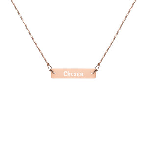 Engraved "Chosen" Bar Necklace