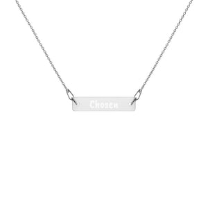 Engraved "Chosen" Bar Necklace