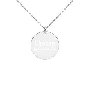 Engraved “Chosen by God, for God” Disc Necklace